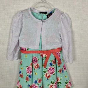 lilt Floral Dress with Sweater size 2T